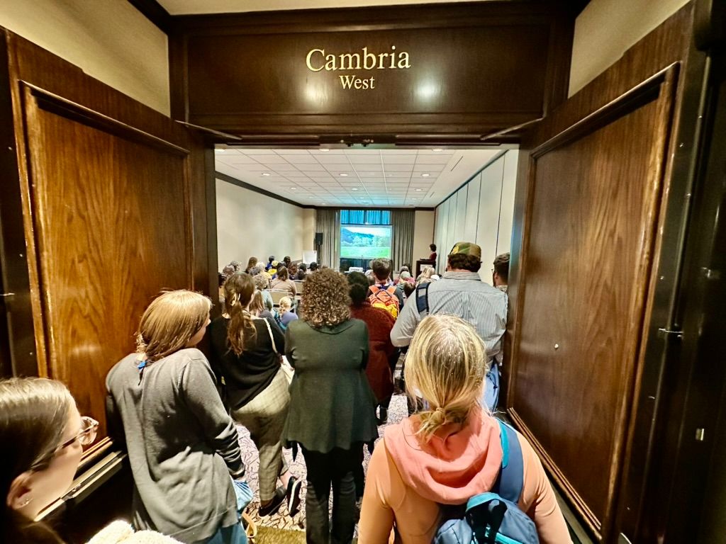 Guests arriving for a screening