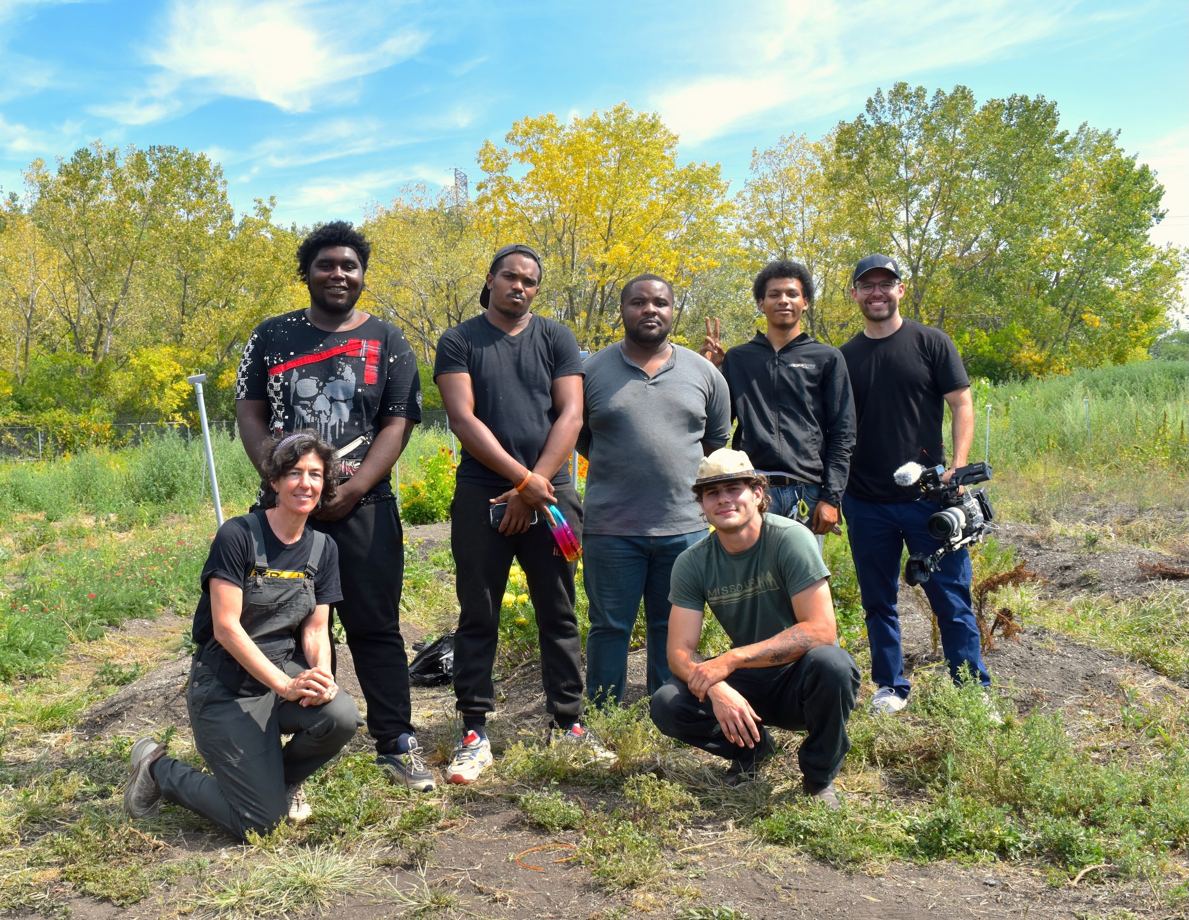 James Parker and Juliet Grable with the Southside Blooms team